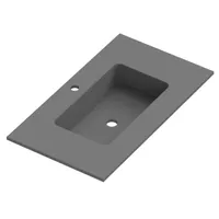 Håndvask Solid Surface Tenfors Alpin 80 cm Antracit