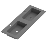 Håndvask Solid Surface Tenfors Alpin XL 120 cm Antracit